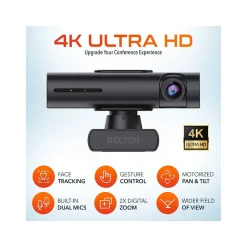 Best Delton AIC60 UHD 4K Face Tracking and Gesture Controls Webcam, 8.3 Megapixels, Black, (DCAIC60)