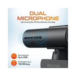 Best Delton AIC60 UHD 4K Face Tracking and Gesture Controls Webcam, 8.3 Megapixels, Black, (DCAIC60)