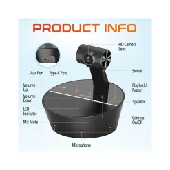 Sale Delton C90 HD 1080p Conference Speakerphone Webcam, 2 Megapixels, Black, (DCSC90)