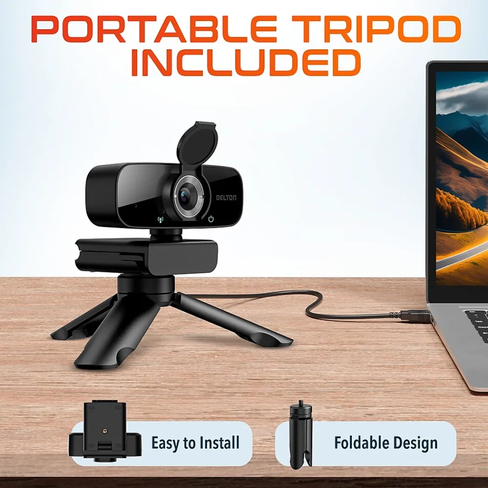 Best Delton C24 HD 1080p Webcam, 2 Megapixels, Black (DCAM24BK)