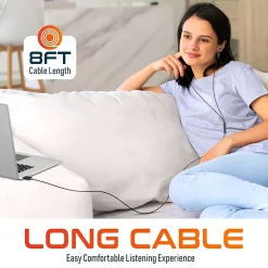 Discount Delton 10E Stereo USB In-Ear Computer Headset with Microphone, Black (DWH10E)