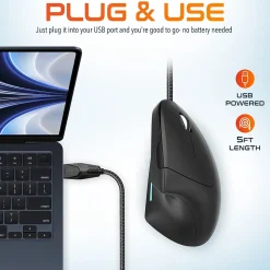 New Delton Ergonomic 12 Optical USB Mouse, Black (DMERG12-U)