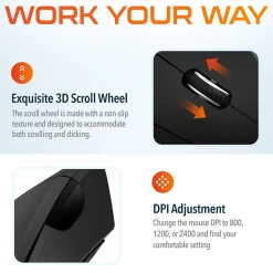 New Delton Ergonomic 12 Optical USB Mouse, Black (DMERG12-U)