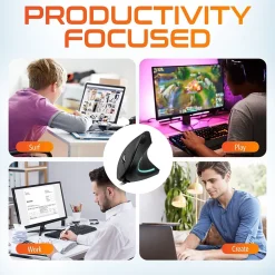 New Delton Ergonomic 12 Optical USB Mouse, Black (DMERG12-U)