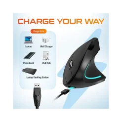 Best Delton Ergonomic 12 Wireless Right Handed Optical 2.4 GHz Gaming Mouse, Black (DMERG12-WR )