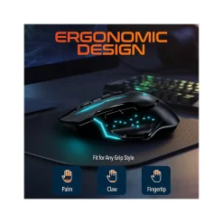 Online Delton G37 Wireless Optical Gaming Mouse, Black (DMGAM37ERG)