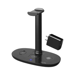 Hot Delton HS1 Headset Stand and Wireless Charger with USB Type-C PD Adapter (DHSWC1)