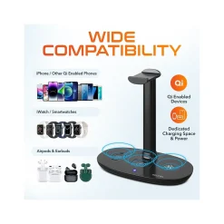 Hot Delton HS1 Headset Stand and Wireless Charger with USB Type-C PD Adapter (DHSWC1)