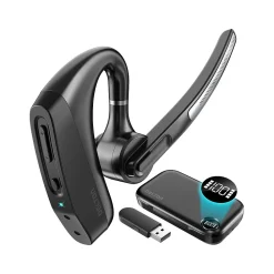 Clearance Delton K130 Wireless Noise Canceling Bluetooth Computer Earbud Headset, MS Teams, Black (DBHK130)