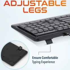 Hot Delton KB20 Large Button/Key Keyboard with Backlight, Black (DBKBG20)