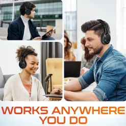 Hot Delton M101 Wireless Active Noise Canceling Bluetooth Stereo Business/Gaming Over-the-Ear Computer Headset, Black (DBHM101D)