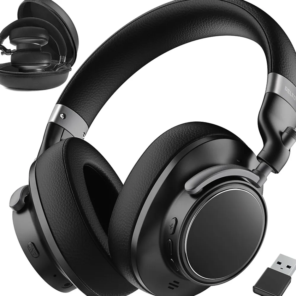 Discount Delton M201 Wireless Active Noise Cancelling Bluetooth Stereo Business Computer Headset, Black (DBHM201D)