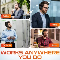 Discount Delton M201 Wireless Active Noise Cancelling Bluetooth Stereo Business Computer Headset, Black (DBHM201D)