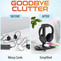 Sale Delton M101 Wireless Noise Canceling Bluetooth Stereo Computer Headset and Stand, Black (DHSWC1101XD)