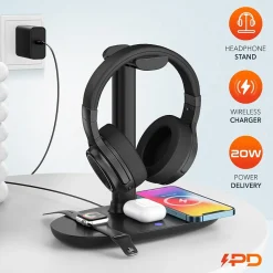 Sale Delton M101 Wireless Noise Canceling Bluetooth Stereo Computer Headset and Stand, Black (DHSWC1101XD)
