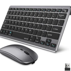 Sale Delton N35 Portable/Travel/Small Wireless Keyboard and Mouse Combo, Silver (DKMKITMIN35-WB)