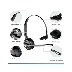 Online Delton Noise Canceling Bluetooth On Ear Mobile Headset, Black, 2/Pack (DBTHEAD10XBTDLX2)