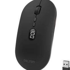 Clearance Delton S16 Wireless Ambidextrous Optical 2.4 GHz Mouse, Black (DMS16-WR)