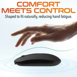 Clearance Delton S16 Wireless Ambidextrous Optical 2.4 GHz Mouse, Black (DMS16-WR)