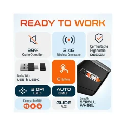 Sale Delton S20 Wireless Optical Mouse, Black (DMS20-WB)