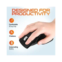 Discount Delton S18 Wireless Optical Mouse, Black (DMS18-WB)