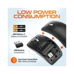 Online Delton S10 Wireless Optical Mouse, Black (DMERGS10-WB)