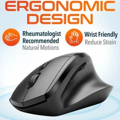 Clearance Delton S30 Wireless Optical 2.4 GHz Mouse, Black (DMERGS30-WB)