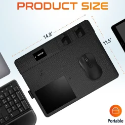 Best Delton S8/D101 Wireless Optical 2.4 GHz Mouse and Non-Skid Mouse Pad, Black (DMMPADKIT101)