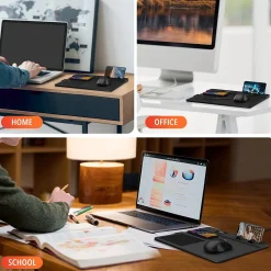 Best Delton S8/D101 Wireless Optical 2.4 GHz Mouse and Non-Skid Mouse Pad, Black (DMMPADKIT101)