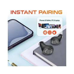 Hot Delton T150 Wireless Active Noise-Canceling Bluetooth Stereo Earbuds with Auto-Pairing USB Dongle, Black (DBHT150)