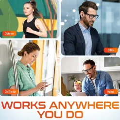 Online Delton T70 Wireless Noise Canceling Bluetooth Computer Earbuds, Black (DBHT70)