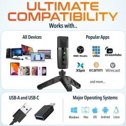 Clearance Delton U3000 Noise Canceling Condenser Microphone, Black (DRU3000)