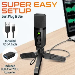 Clearance Delton U3000 Noise Canceling Condenser Microphone, Black (DRU3000)