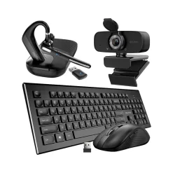 Clearance Delton Work Anywhere 90X Wireless Noise Canceling Bluetooth Computer On-Ear Headset Kit (DBND4WLS90XREG)