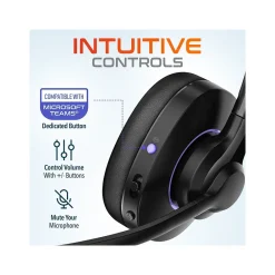 Sale Delton 60X Stereo Noise Canceling Bluetooth Computer Headset - Compatible with MS Teams, Black (DBTHEAD60XBTDL)