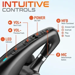 Delton 95X Wireless Noise Canceling Bluetooth Computer Headset, MS Teams, Black (DBH95X)