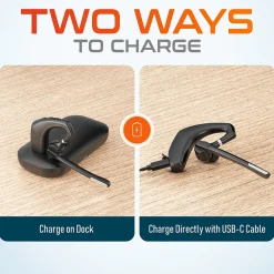 Delton 95X Wireless Noise Canceling Bluetooth Computer Headset, MS Teams, Black (DBH95X)