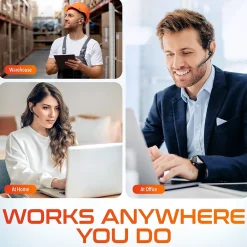 Delton 95X Wireless Noise Canceling Bluetooth Computer Headset, MS Teams, Black (DBH95X)