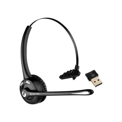 New Delton 10X Wireless Noise-Canceling Bluetooth Over-the-Head Mono Computer Headset, Black (DBTHEAD10XBTDL)