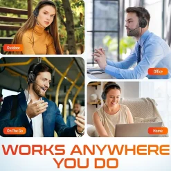 New Delton 30Y MS Teams Noise-Canceling On-Ear Mono Computer Headset, USB Type-A & Type-C, Black (DWH30Y)