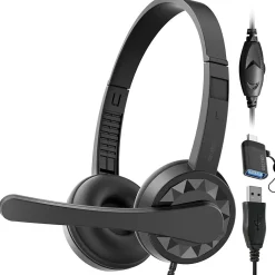 Sale Delton 12Y Noise-Canceling Stereo On-Ear Headset, USB Type-A (DWH12YAC)