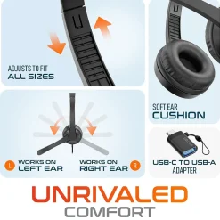 Sale Delton 12Y Noise-Canceling Stereo On-Ear Headset, USB Type-A (DWH12YAC)