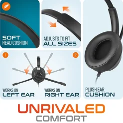 Best Delton 42Y Noise-Canceling Stereo Over-the-Ear Headset, USB Type-A (DWH42YAC)