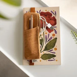 Notebooks|Denik Burgundy Bloom 1-Subject Composition Notebook, College Ruled, Multicolor (NBPOUCHSET1378L)