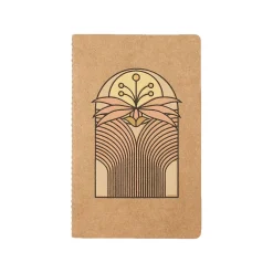 Notebooks|Denik Desert Bloom Lay-Flat Notebook, 5.25" x 8.25", Lined Ruled, 72 Sheets, Kraft (KLC1166KL)