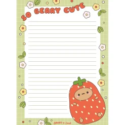 Notepads|Denik Tayto Strawberry Notepad, 5.25" x 8.25", Multicolor, 64 Sheets/Pad (NP1908)