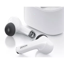 Wireless Active Noise Canceling Earbuds, Bluetooth, White (AHC830NCWWT)<Denon Best