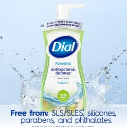 Antibacterial Foaming Hand Soap, Fresh Pear Scent, 8/Carton (017000347219)<Dial Hot