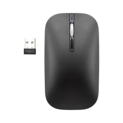 Hot Digital Innovations LoPro Wireless Abidextrous Optical 2.4 GHz Mouse, Black (32312)
