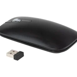 Hot Digital Innovations LoPro Wireless Abidextrous Optical 2.4 GHz Mouse, Black (32312)